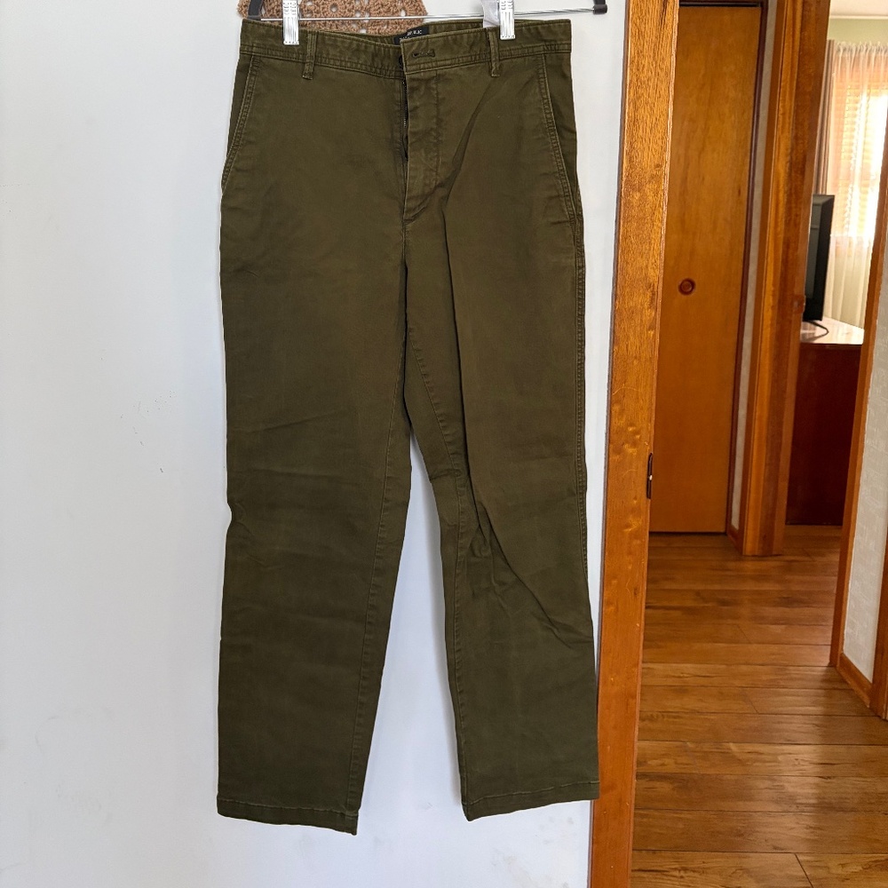Banana Republic Olive Green High-Rise Authentic Chino Pants Size 8